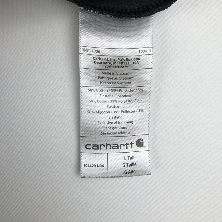Carhartt Henley Neck Thermal Long Tee, Honeycomb, Men's Size L cotton black type Vintage Second Hand