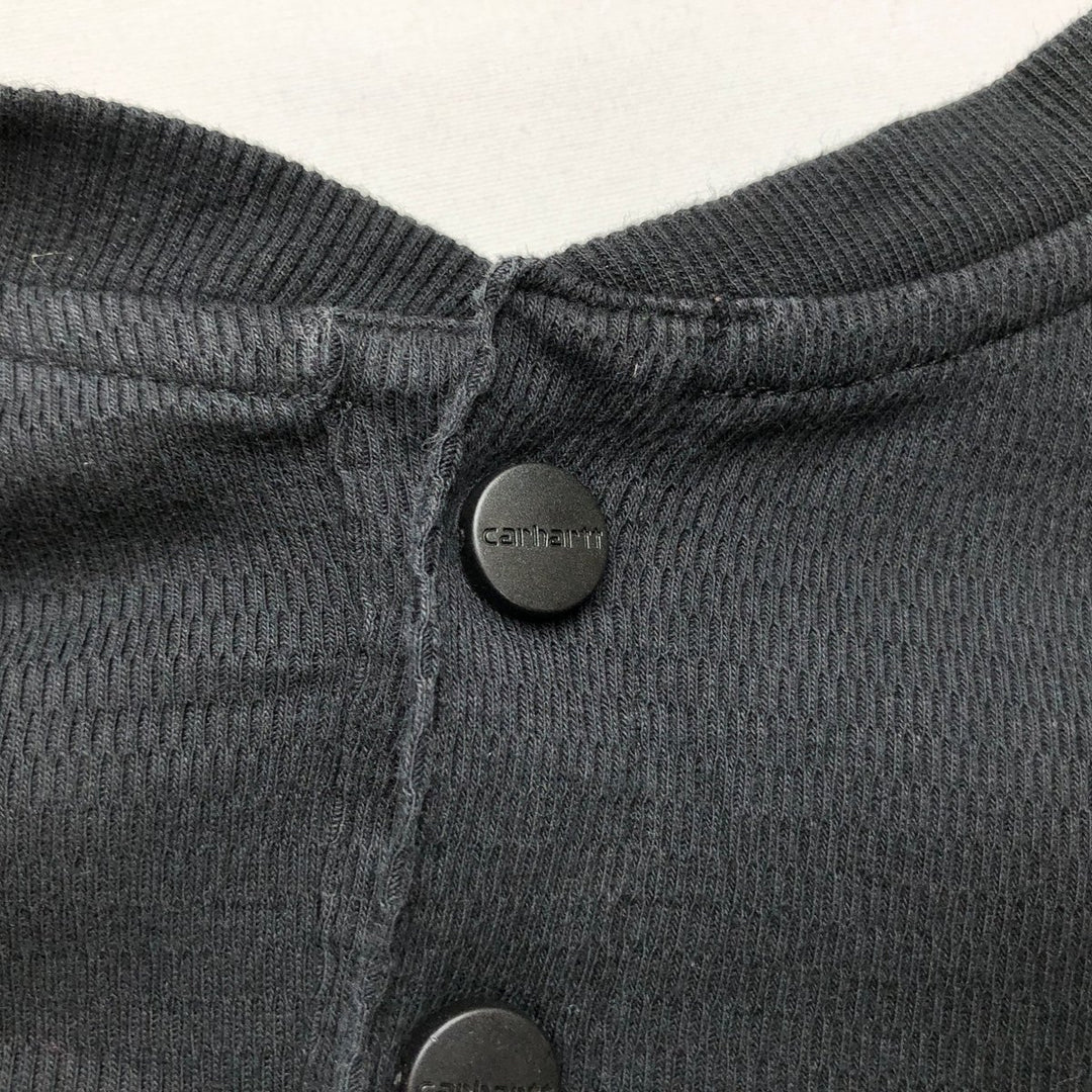 Carhartt Henley Neck Thermal Long Tee, Honeycomb, Men's Size L cotton black type Vintage Second Hand