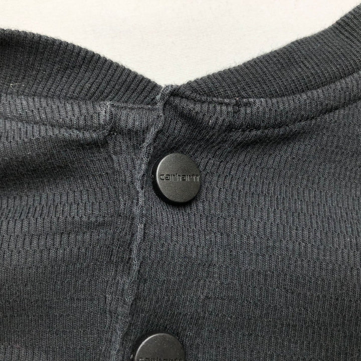 Carhartt Henley Neck Thermal Long Tee, Honeycomb, Men's Size L cotton black type Vintage Second Hand