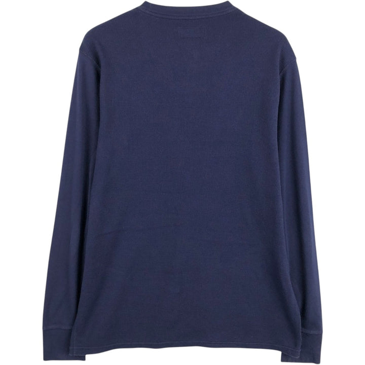 Ralph Lauren POLO RALPH LAUREN Thermal Ron T-shirt Honeycomb Men's L size cotton navy blue type Vintage Second Hand