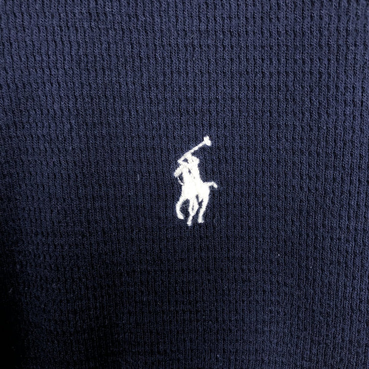 Ralph Lauren POLO RALPH LAUREN Thermal Ron T-shirt Honeycomb Men's L size cotton navy blue type Vintage Second Hand