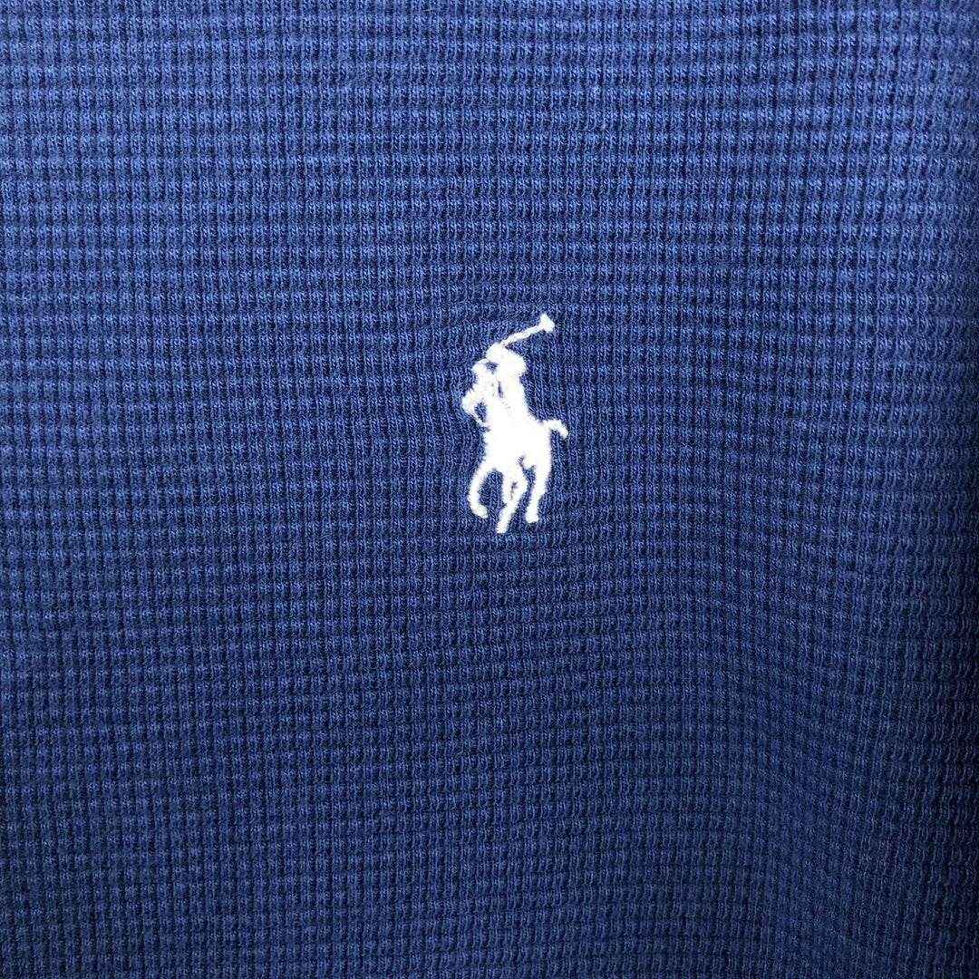 Ralph Lauren POLO RALPH LAUREN Thermal Long T-shirt Waffle Men's XL cotton blue type Vintage Second Hand