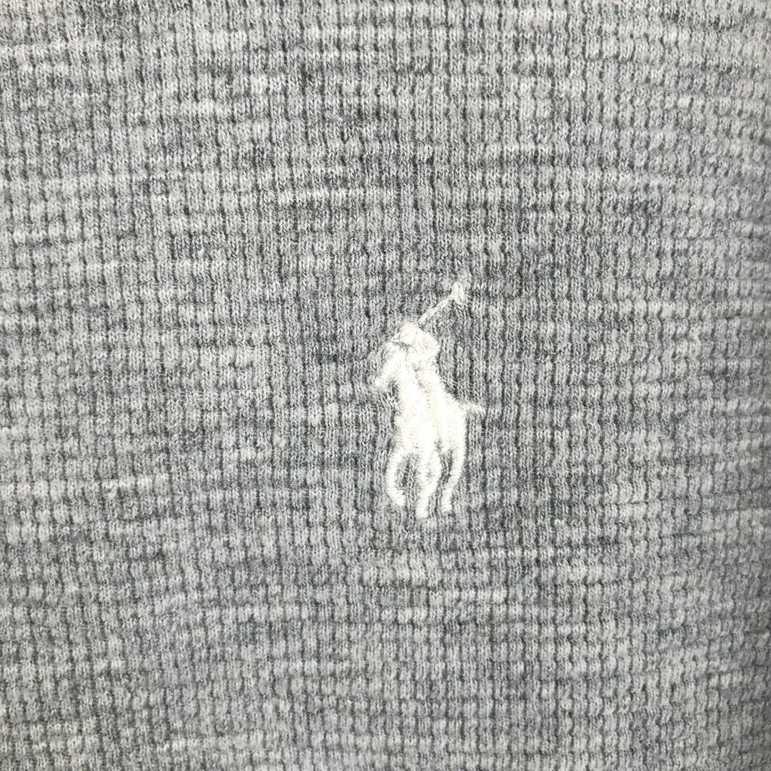 Ralph Lauren POLO RALPH LAUREN SLEEPWEAR Thermal Long T-shirt Waffle Men's XXL cotton gray type Vintage Second Hand