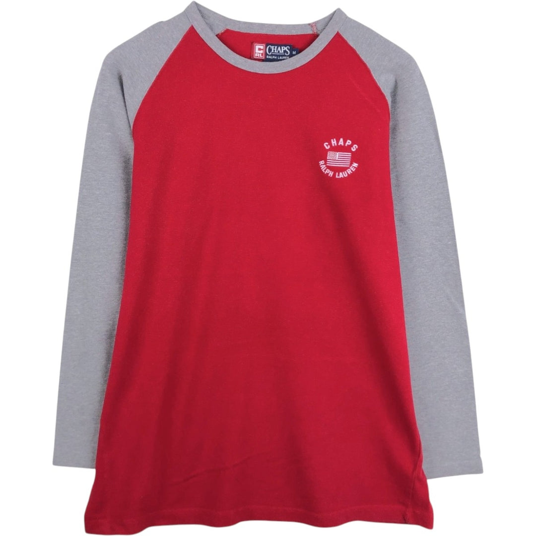Ralph Lauren CHAPS Thermal Long-Sleeve T-Shirt, Men's Size M (approx.) cotton red type Vintage Second Hand