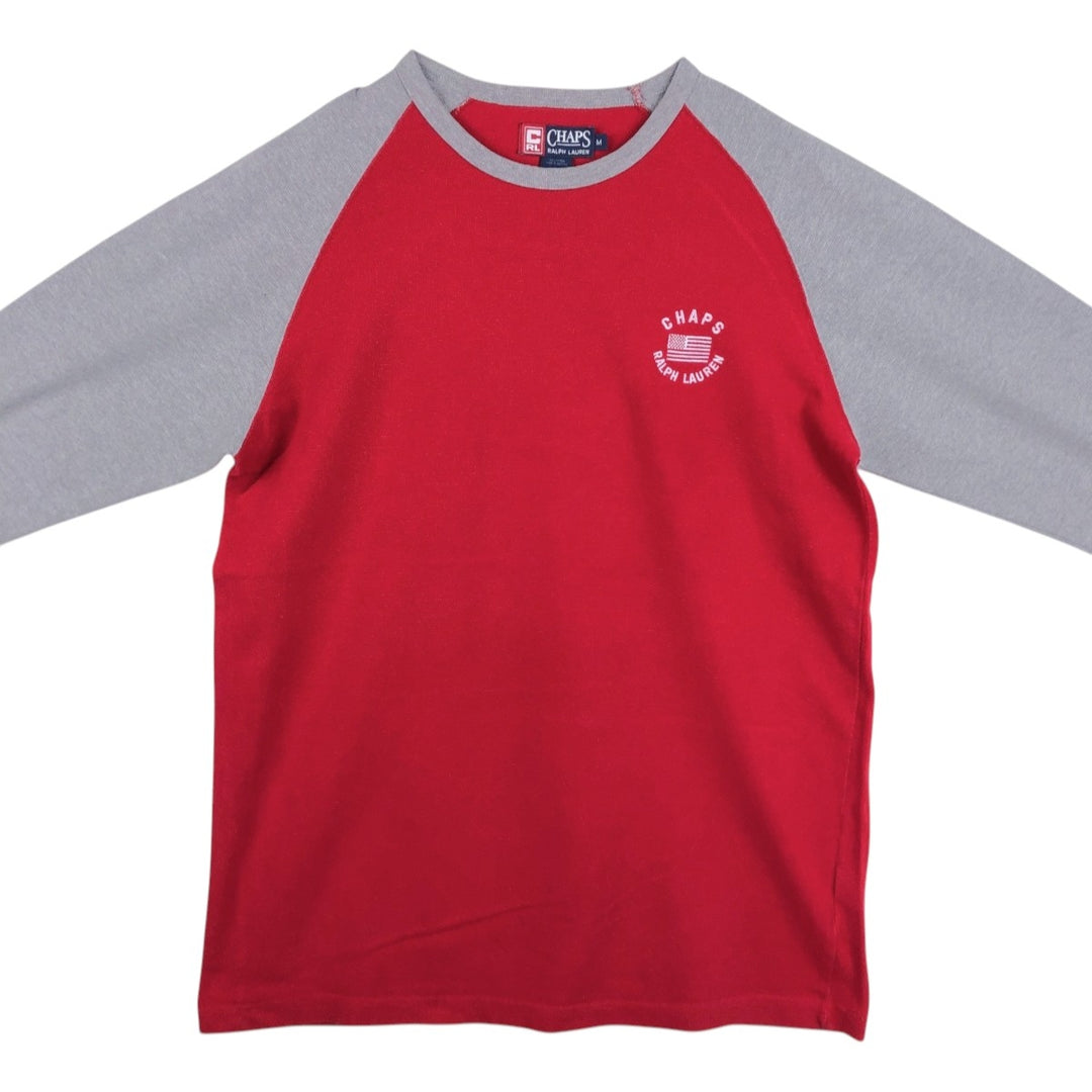 Ralph Lauren CHAPS Thermal Long-Sleeve T-Shirt, Men's Size M (approx.) cotton red type Vintage Second Hand