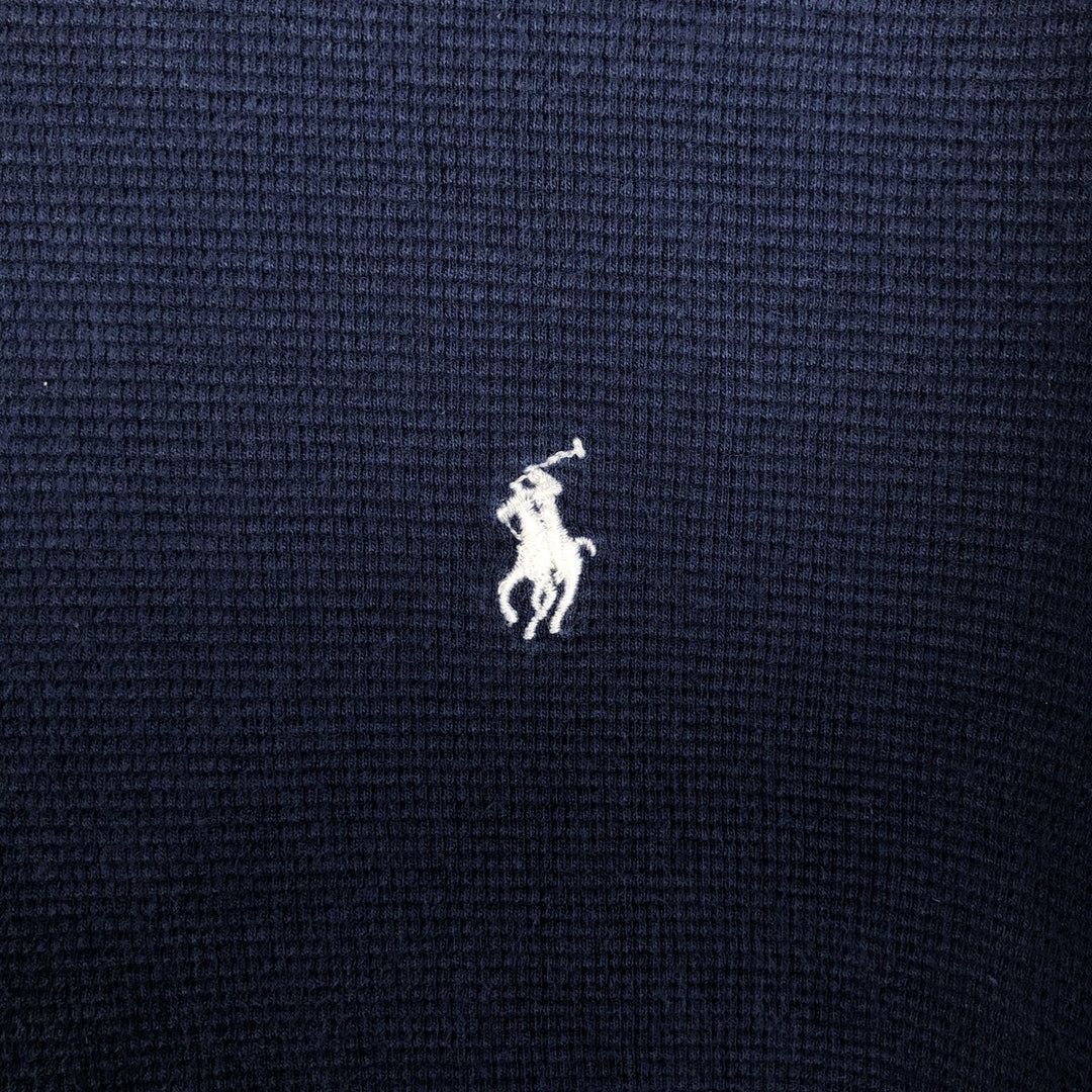 Ralph Lauren Sleepwear Thermal T-Shirt, Waffle, Men's Size M cotton navy blue type Vintage Second Hand