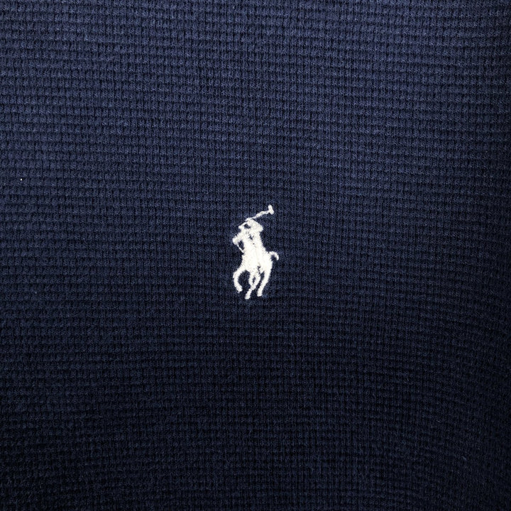 Ralph Lauren Sleepwear Thermal T-Shirt, Waffle, Men's Size M cotton navy blue type Vintage Second Hand