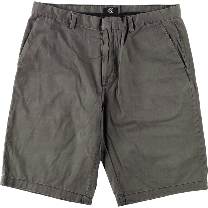 90s-00'S Calvin Klein Chino Shorts, Men's Size W37 (approx.), Vintage cotton walnut Vintage Second Hand