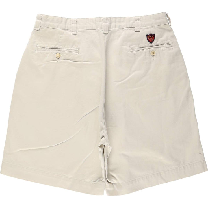 Ralph Lauren POLO GOLF PHILIP SHORT Chino Shorts, Men's Size W34 (approx.) cotton ivory Vintage Second Hand