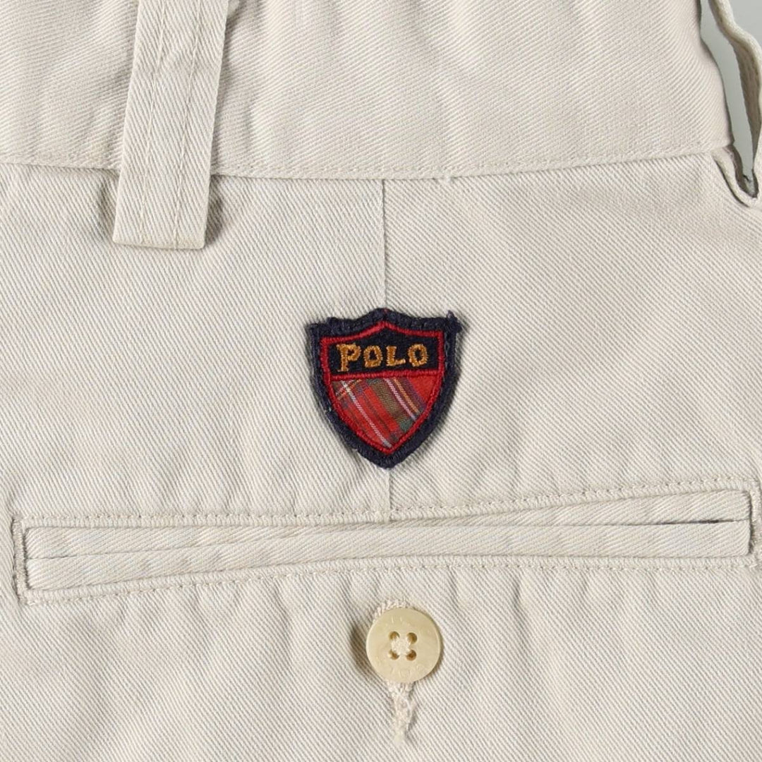 Ralph Lauren POLO GOLF PHILIP SHORT Chino Shorts, Men's Size W34 (approx.) cotton ivory Vintage Second Hand