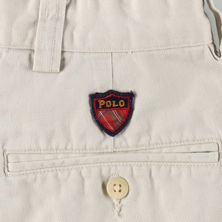 Ralph Lauren POLO GOLF PHILIP SHORT Chino Shorts, Men's Size W34 (approx.) cotton ivory Vintage Second Hand
