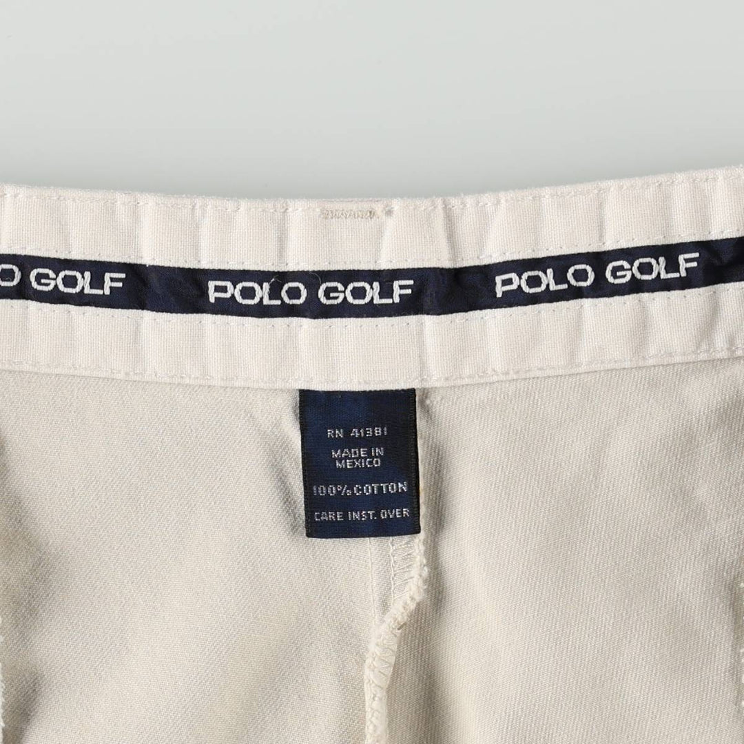 Ralph Lauren POLO GOLF PHILIP SHORT Chino Shorts, Men's Size W34 (approx.) cotton ivory Vintage Second Hand