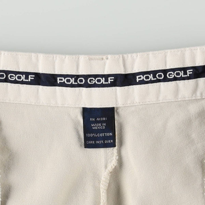 Ralph Lauren POLO GOLF PHILIP SHORT Chino Shorts, Men's Size W34 (approx.) cotton ivory Vintage Second Hand