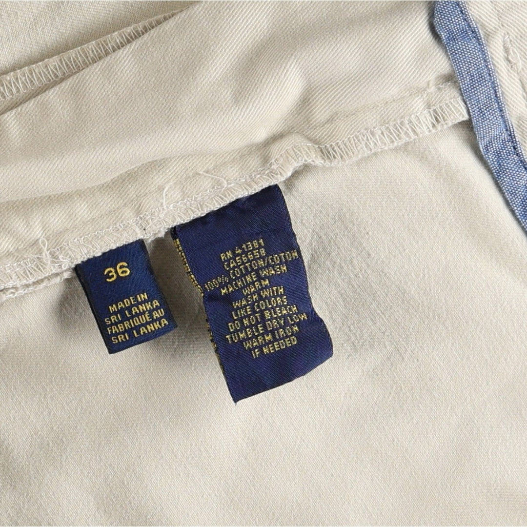 Ralph Lauren POLO RALPH LAUREN CLASSIC FIT 9" Chino Shorts (Men's size W37 equivalent) cotton Beige type Vintage Second Hand