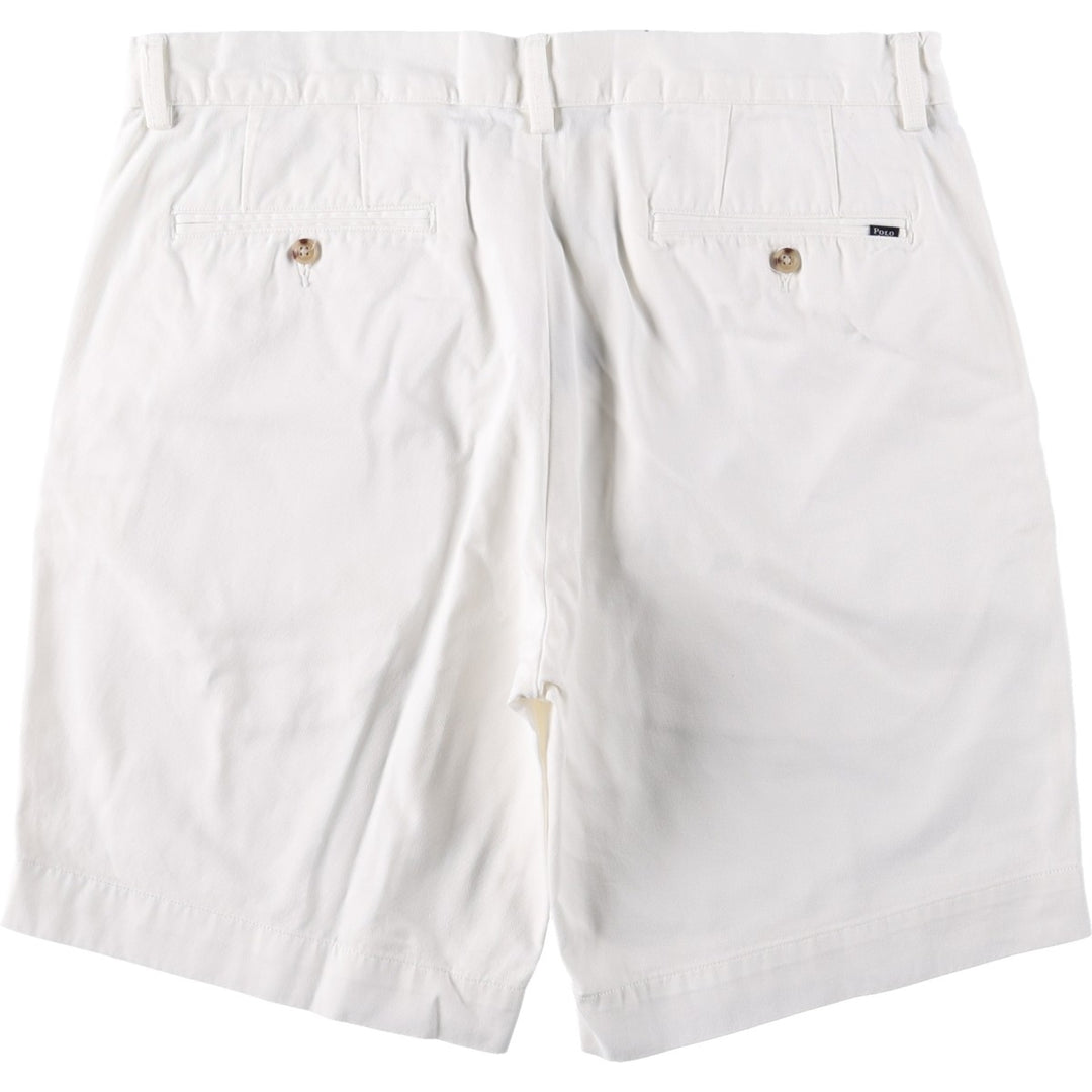 Ralph Lauren POLO RALPH LAUREN CLASSIC FIT 9" Chino Shorts (Men's size W36 equivalent) cotton white type Vintage Second Hand