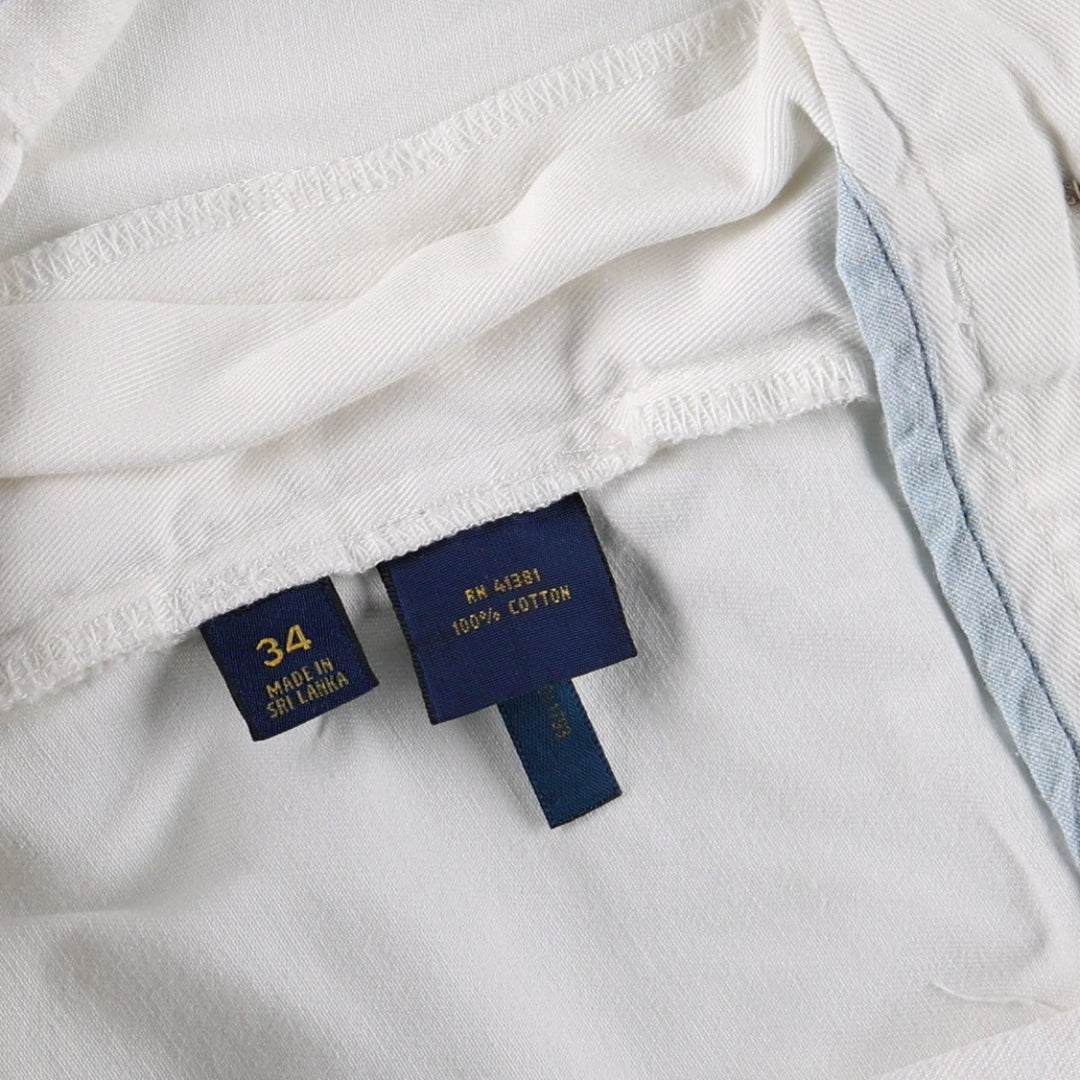 Ralph Lauren POLO RALPH LAUREN CLASSIC FIT 9" Chino Shorts (Men's size W36 equivalent) cotton white type Vintage Second Hand