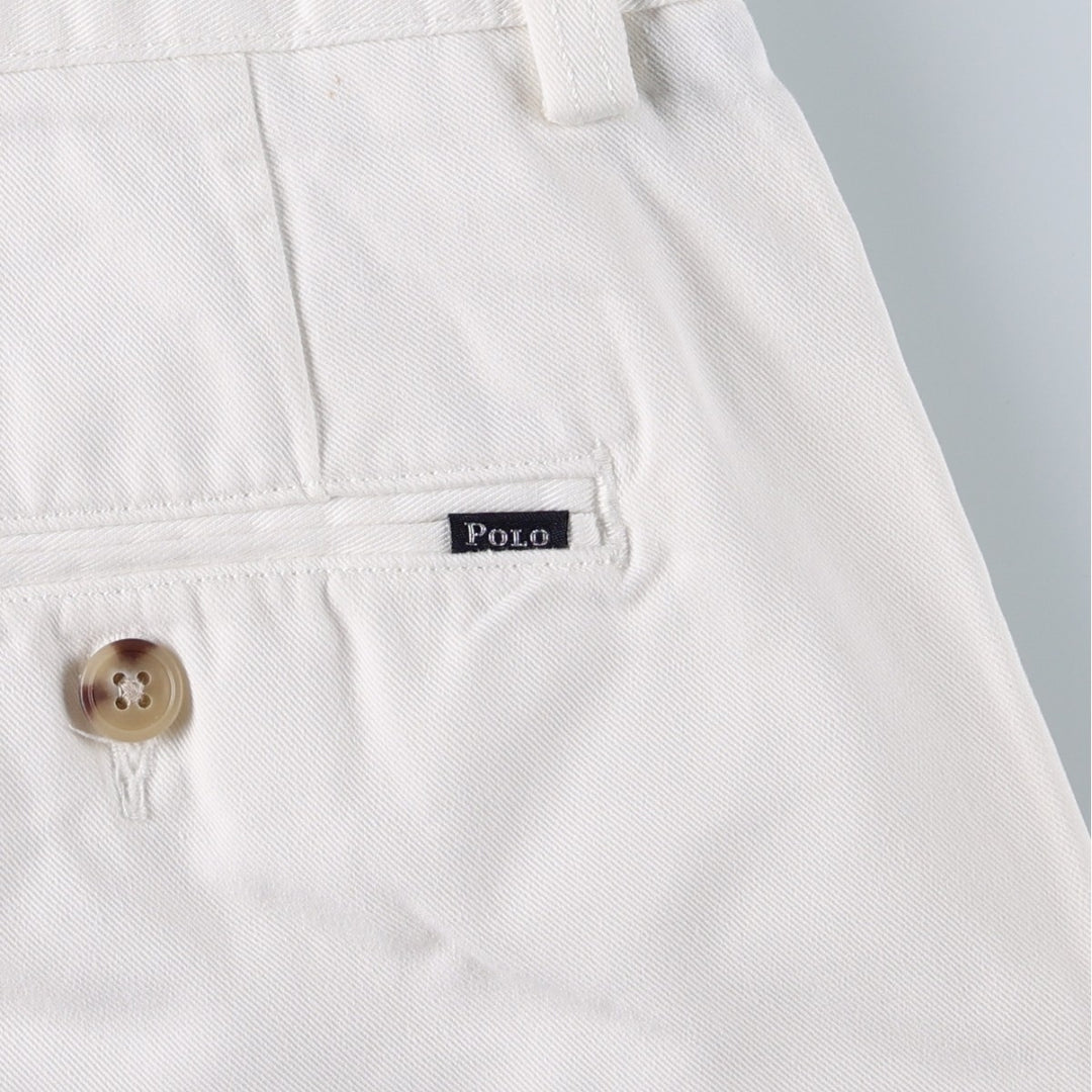 Ralph Lauren POLO RALPH LAUREN CLASSIC FIT 9" Chino Shorts (Men's size W36 equivalent) cotton white type Vintage Second Hand