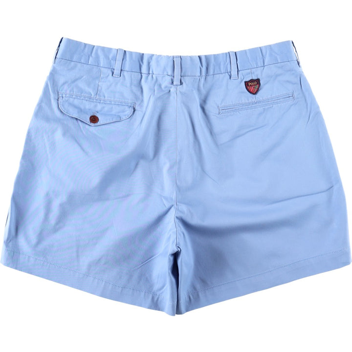 Ralph Lauren x Polo Golf Fairway Fit Shorts, Two-Pleat Chino Shorts, Men's Size W36 (approx.) cotton blue type Vintage Second Hand