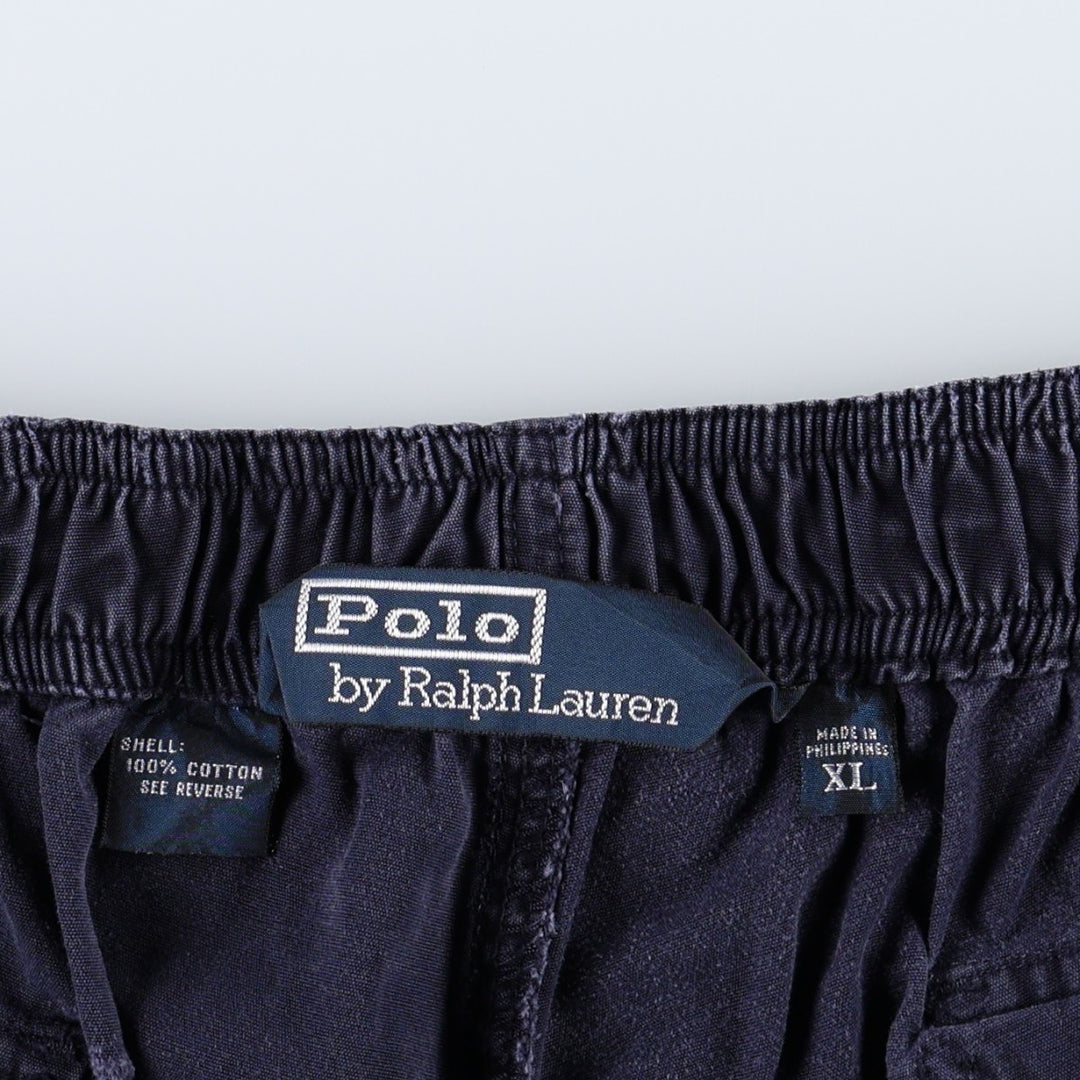 Ralph Lauren POLO by Ralph Lauren Chino Shorts, Men's Size XL (approx.) cotton navy blue type Vintage Second Hand