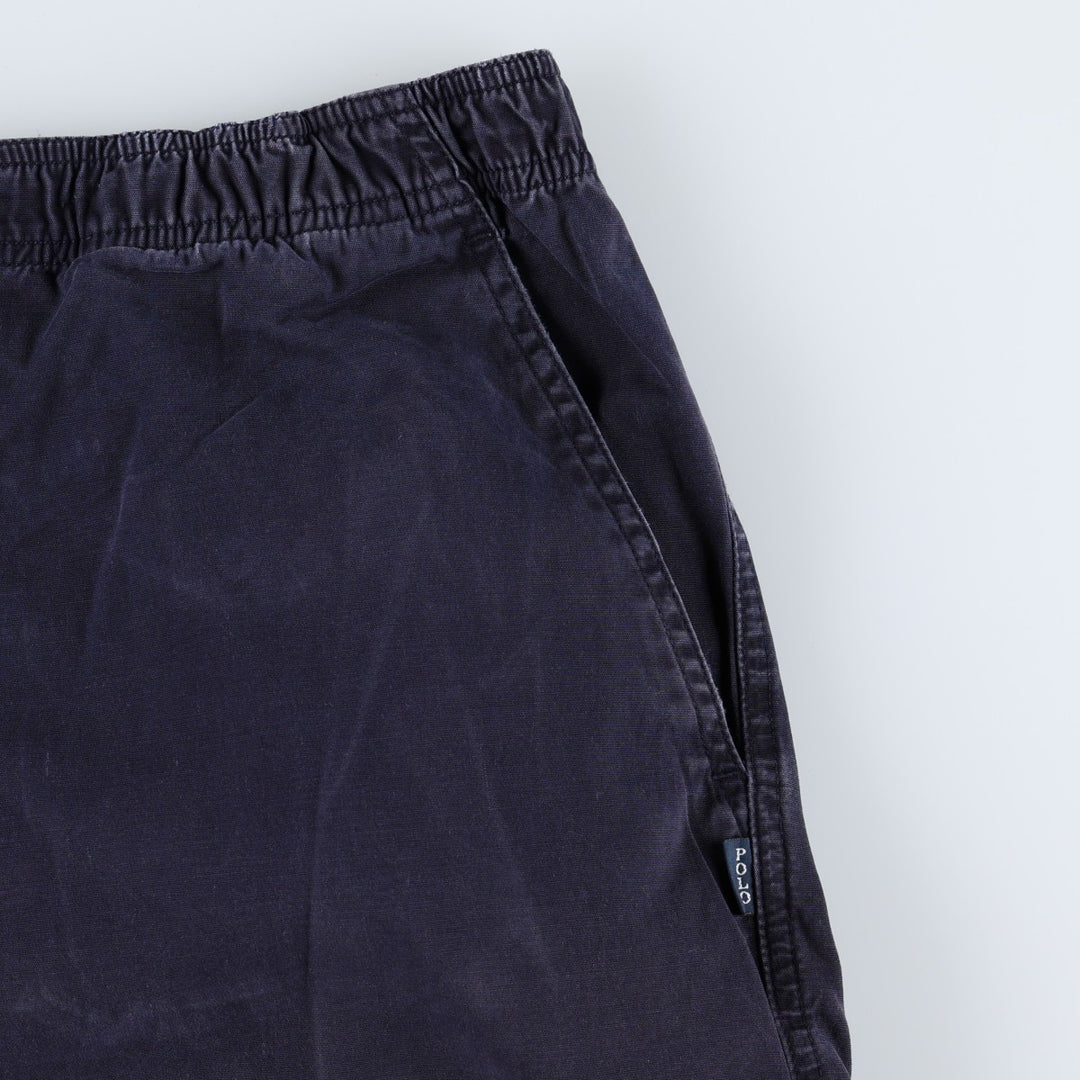 Ralph Lauren POLO by Ralph Lauren Chino Shorts, Men's Size XL (approx.) cotton navy blue type Vintage Second Hand