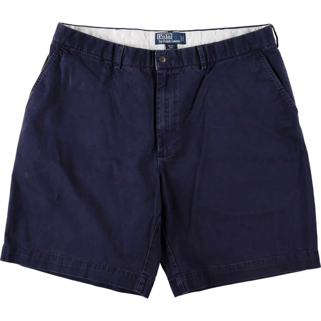 Ralph Lauren POLO by Ralph Lauren PROSPECT SHORT chino shorts, men's size W37 cotton navy blue type Vintage Second Hand