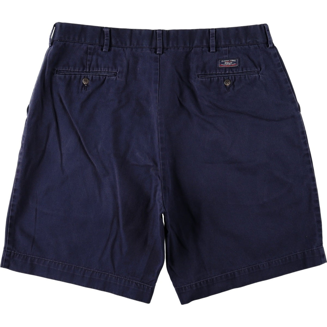 Ralph Lauren POLO by Ralph Lauren PROSPECT SHORT chino shorts, men's size W37 cotton navy blue type Vintage Second Hand