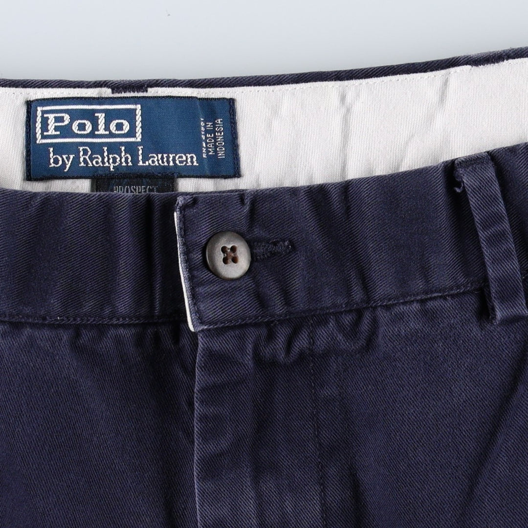 Ralph Lauren POLO by Ralph Lauren PROSPECT SHORT chino shorts, men's size W37 cotton navy blue type Vintage Second Hand