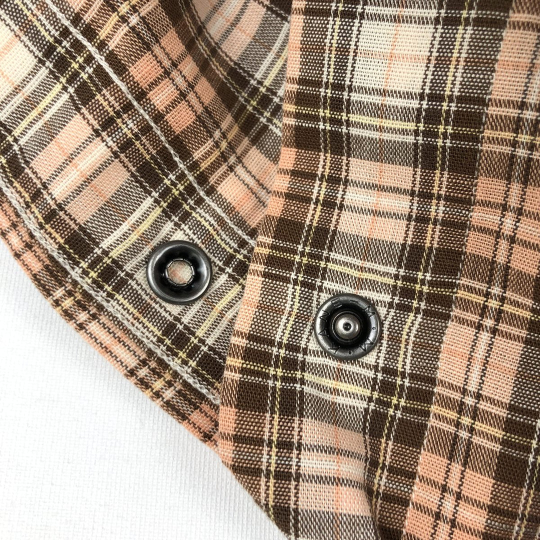 Ralph Lauren POLO by Ralph Lauren Check Pattern Long-Sleeve Western Shirt, Men's Size L (approx.) cotton Beige type Vintage Second Hand