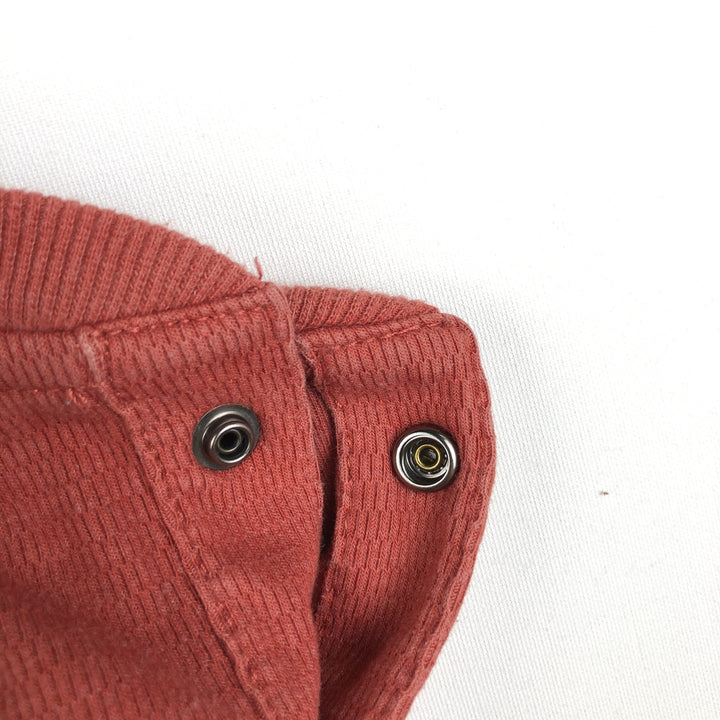Carhartt Relaxed Fit Henley Neck Thermal Long Tee, Honeycomb, Men's Size L cotton red type reddish brown Vintage Second Hand