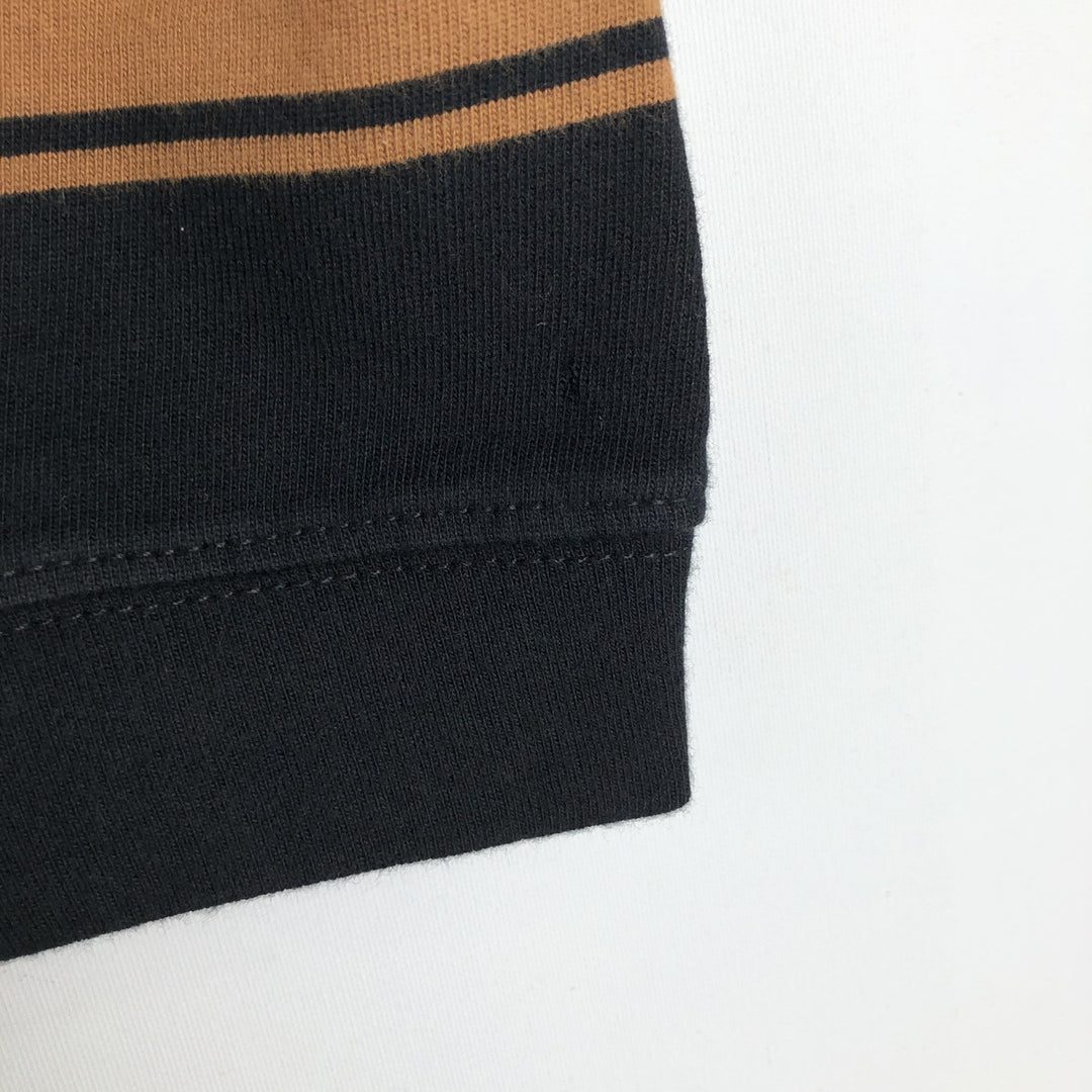 Vans striped pattern long-sleeved T-shirt, men's size XL equivalent. unclear black type Vintage Second Hand