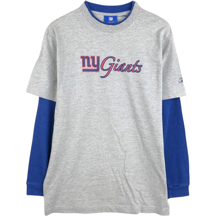 Reebok NFL New York Giants Long-Sleeve T-Shirt (Men's Size M) unclear gray type Vintage Second Hand