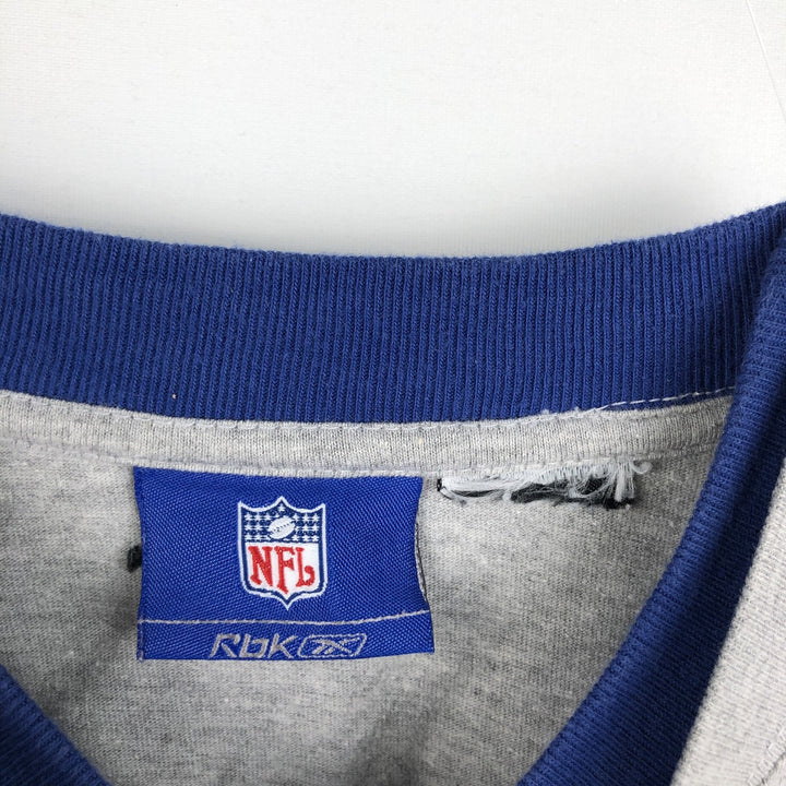 Reebok NFL New York Giants Long-Sleeve T-Shirt (Men's Size M) unclear gray type Vintage Second Hand