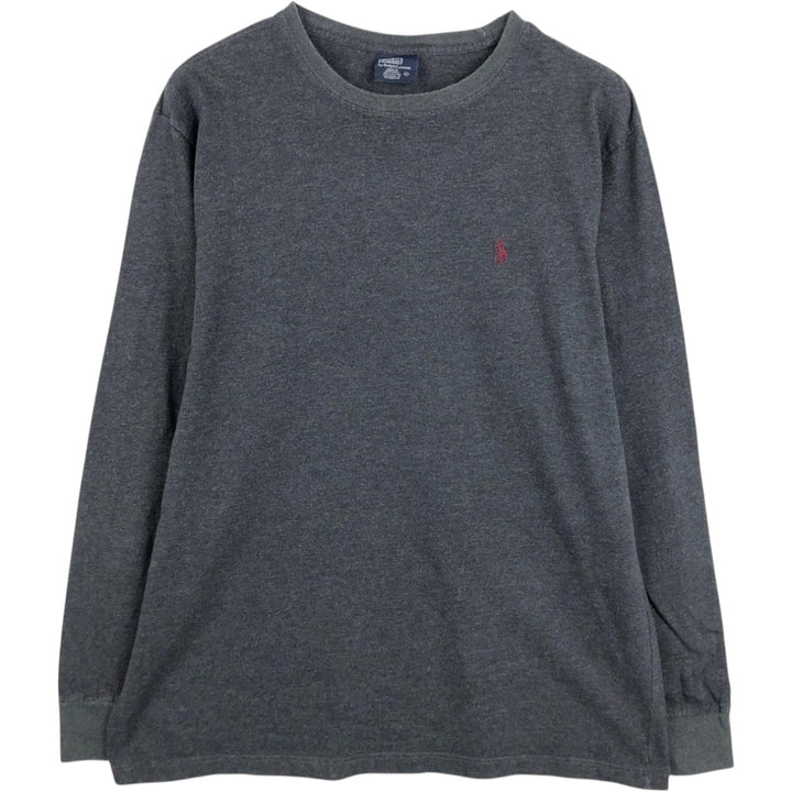 Ralph Lauren POLO by Ralph Lauren long-sleeved T-shirt, men's size L cotton Charcoal Vintage Second Hand