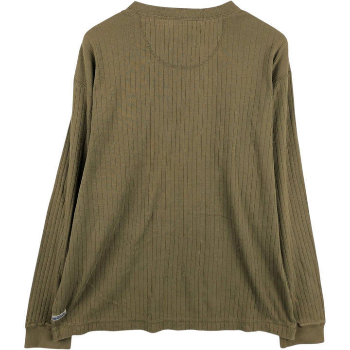 Levi's Thermal Long-Sleeve Waffle T-Shirt, Men's Size XL (equivalent) cotton Khaki type Vintage Second Hand