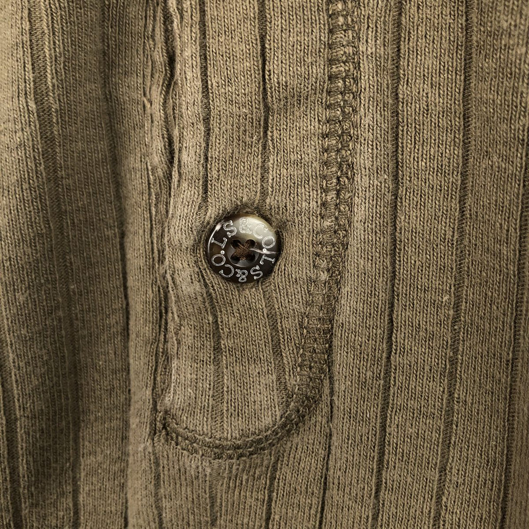 Levi's Thermal Long-Sleeve Waffle T-Shirt, Men's Size XL (equivalent) cotton Khaki type Vintage Second Hand