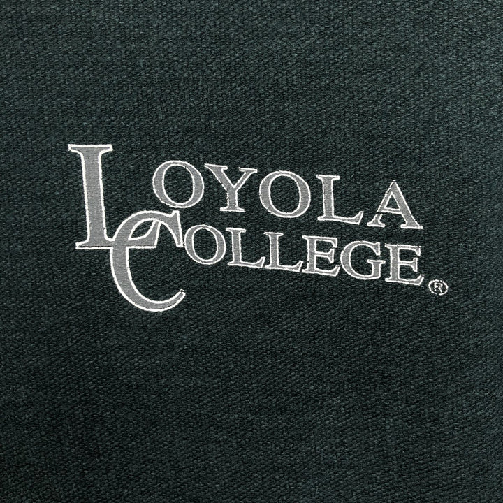 Jansport Loyola College Henley Neck Long-Sleeve T-Shirt, Made in USA, Men's Size L (approx.) cotton black type Vintage Second Hand