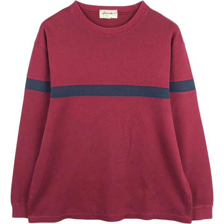 Eddie Bauer long-sleeved T-shirt, men's size L unclear wine-red Vintage Second Hand