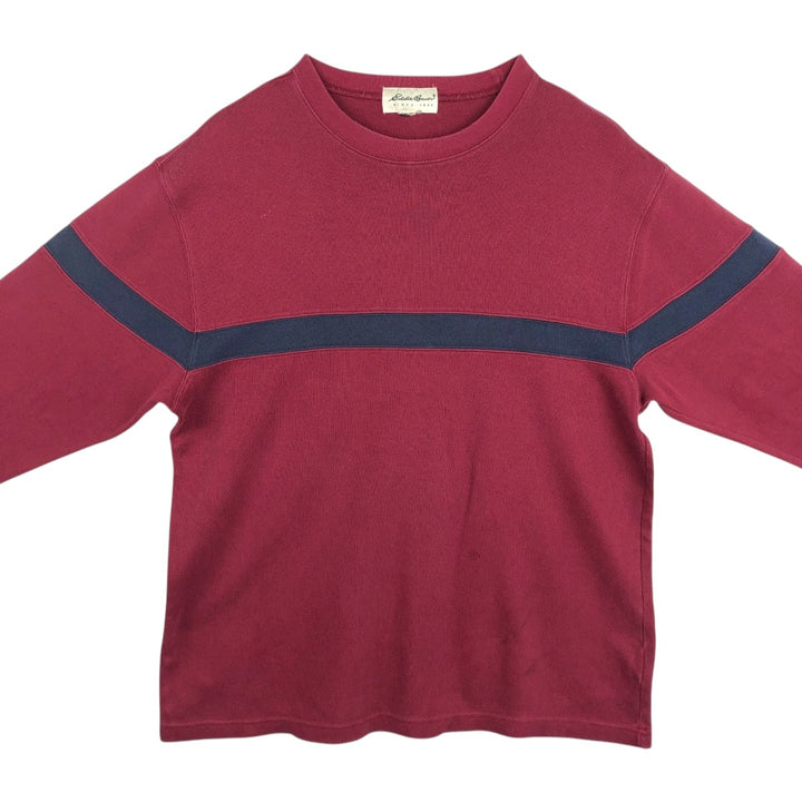 Eddie Bauer long-sleeved T-shirt, men's size L unclear wine-red Vintage Second Hand