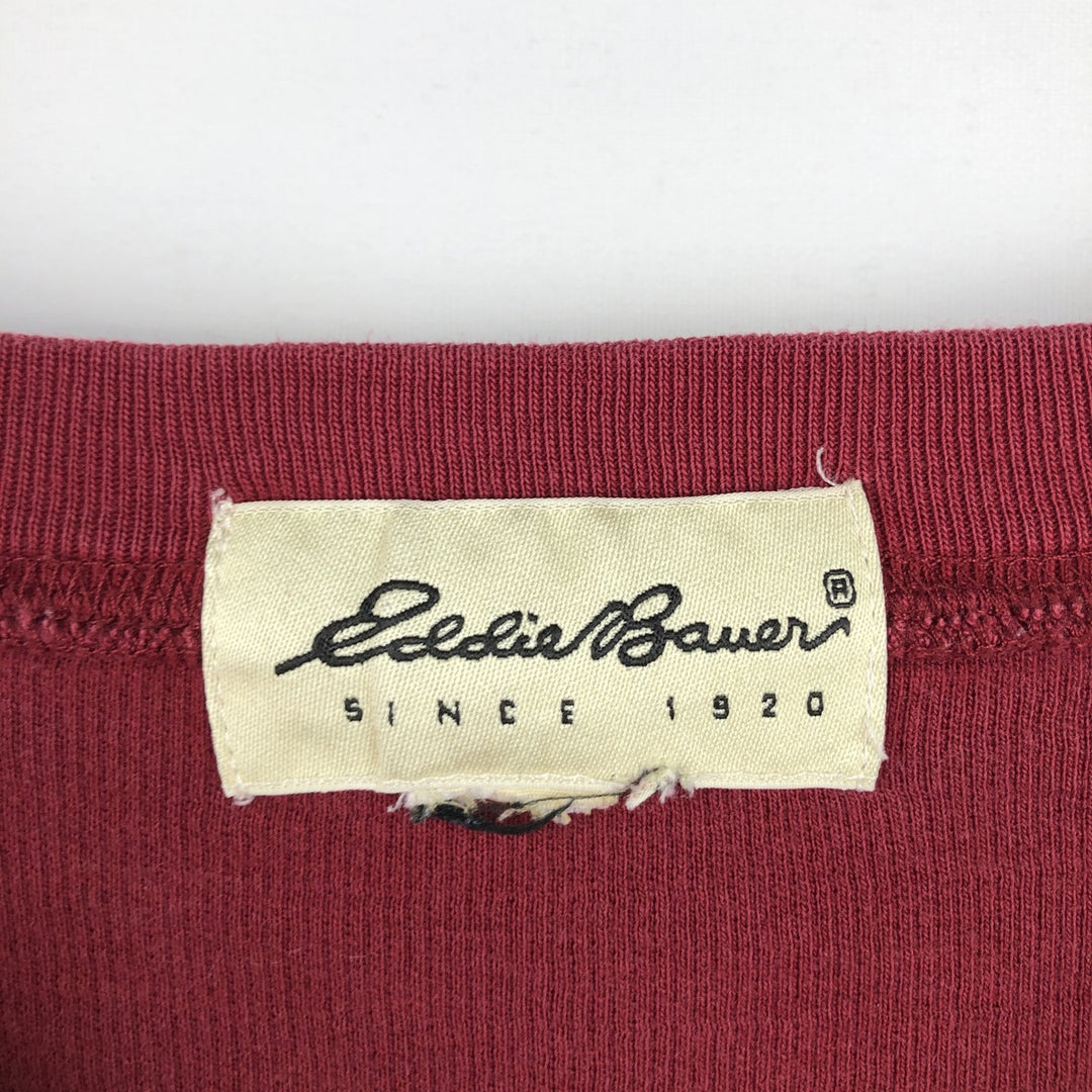 Eddie Bauer long-sleeved T-shirt, men's size L unclear wine-red Vintage Second Hand