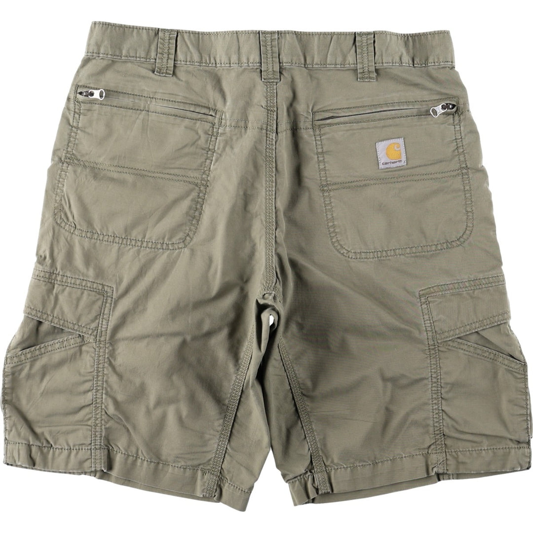 Carhartt Relaxed Fit Work Shorts, Men's Size W35 (approx.) cotton Khaki type Vintage Second Hand
