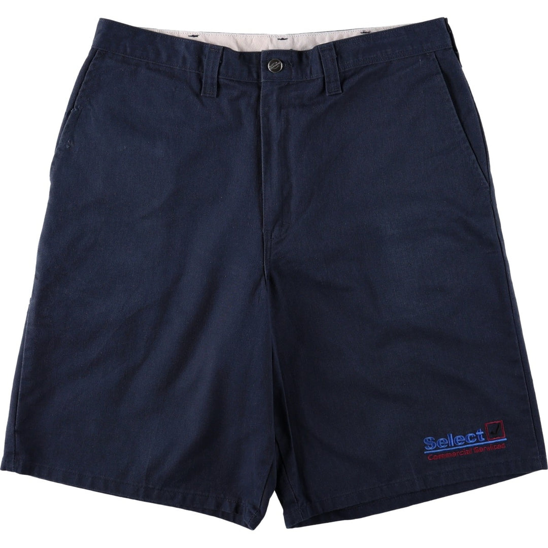 Dickies Select Commercial Services Work Shorts (Men's W35 equivalent) polyester navy blue type Vintage Second Hand