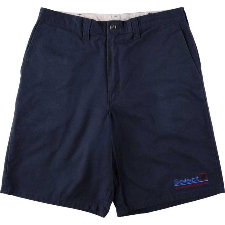 Dickies Select Commercial Services Work Shorts (Men's W35 equivalent) polyester navy blue type Vintage Second Hand