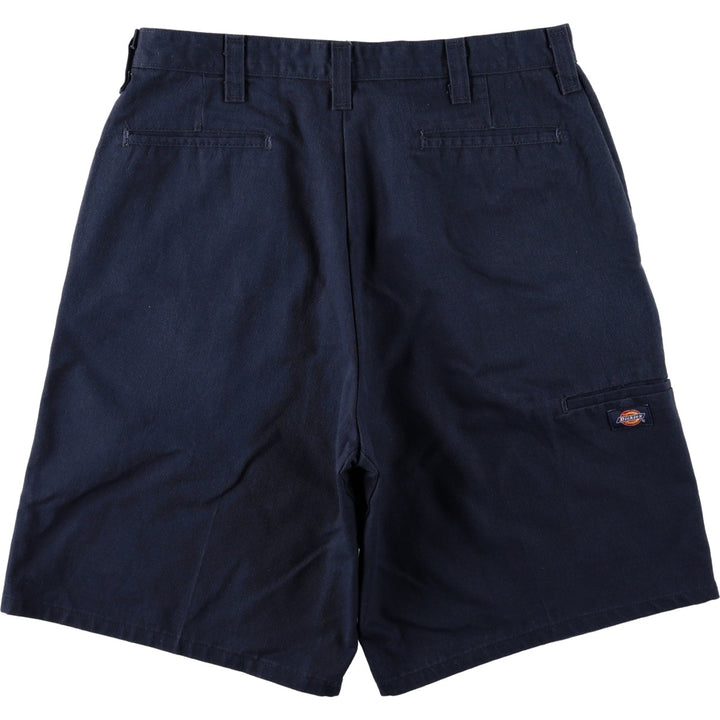 Dickies Select Commercial Services Work Shorts (Men's W35 equivalent) polyester navy blue type Vintage Second Hand
