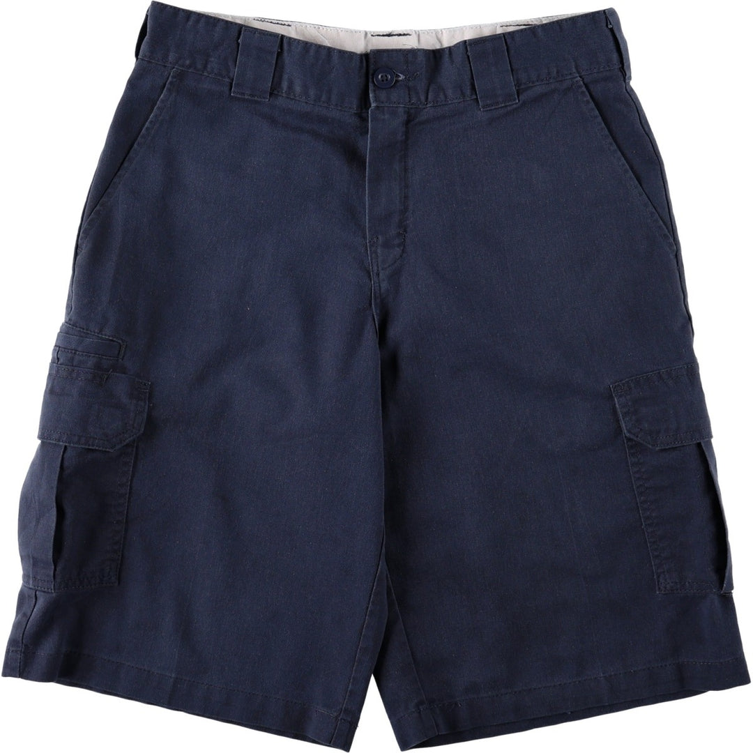Dickies FLEX Relaxed Fit Cargo Shorts (Men's, equivalent to W34) polyester navy blue type Vintage Second Hand