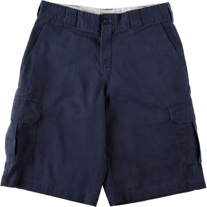 Dickies FLEX Relaxed Fit Cargo Shorts (Men's, equivalent to W34) polyester navy blue type Vintage Second Hand