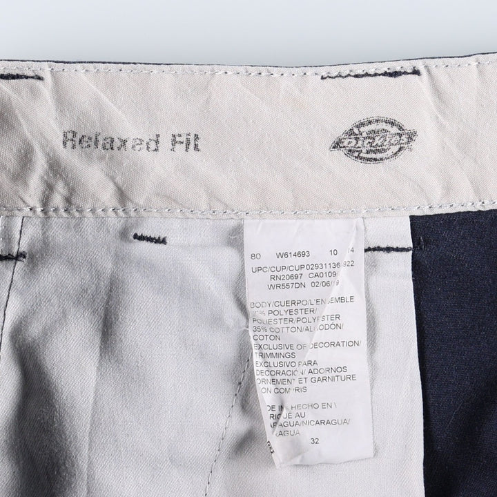 Dickies FLEX Relaxed Fit Cargo Shorts (Men's, equivalent to W34) polyester navy blue type Vintage Second Hand
