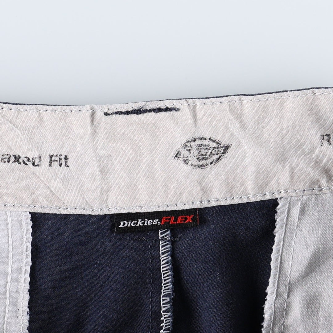 Dickies FLEX Relaxed Fit Cargo Shorts (Men's, equivalent to W34) polyester navy blue type Vintage Second Hand