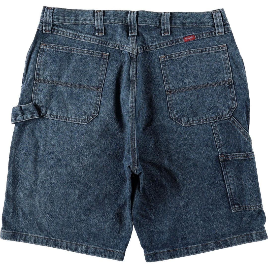 Wrangler Carpenter Denim Painter Shorts (Men's W36 equivalent) cotton blue type Vintage Second Hand