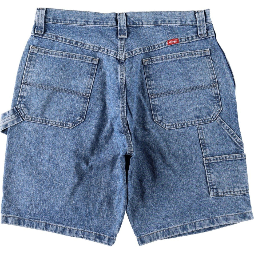 Wrangler CARPENTER Denim Painter Shorts, Shorts, Men's, W34 equivalent cotton blue type Vintage Second Hand
