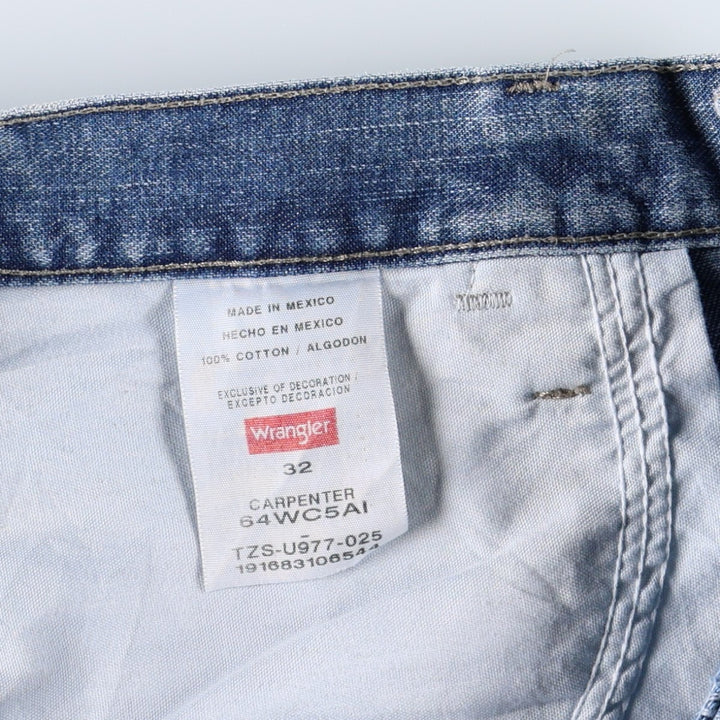 Wrangler CARPENTER Denim Painter Shorts, Shorts, Men's, W34 equivalent cotton blue type Vintage Second Hand